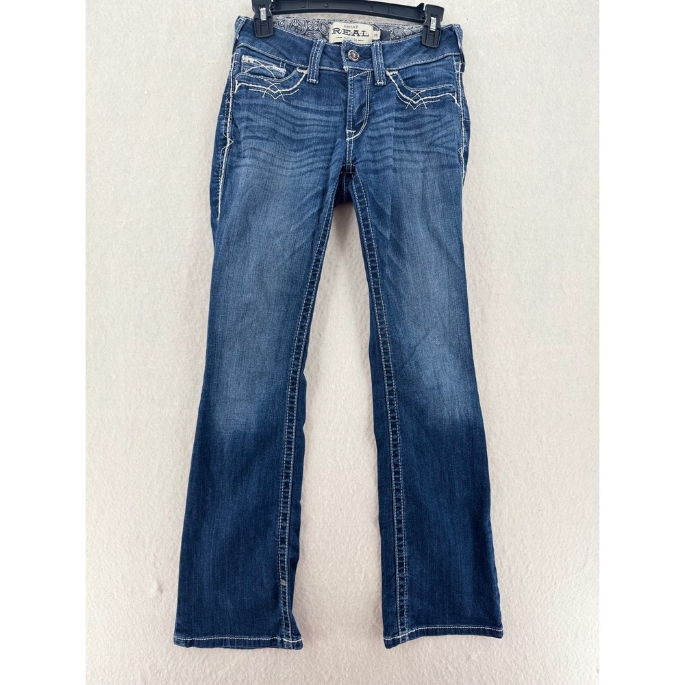 Ariat - REAL Denim‎ Bootcut Jeans Contrast Stitch - Blue - 25S - Womens